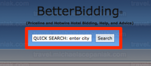 BetterBidding quick search