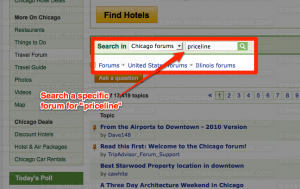 TripAdvisor forum Priceline search